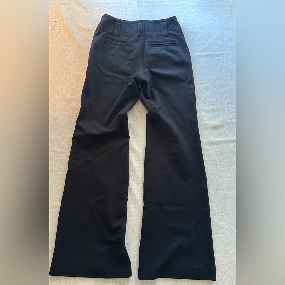 Anthropologie Maeve Black Stretch Trouser Pants Women Size 0 Wide leg CBK chic - Picture 5 of 10